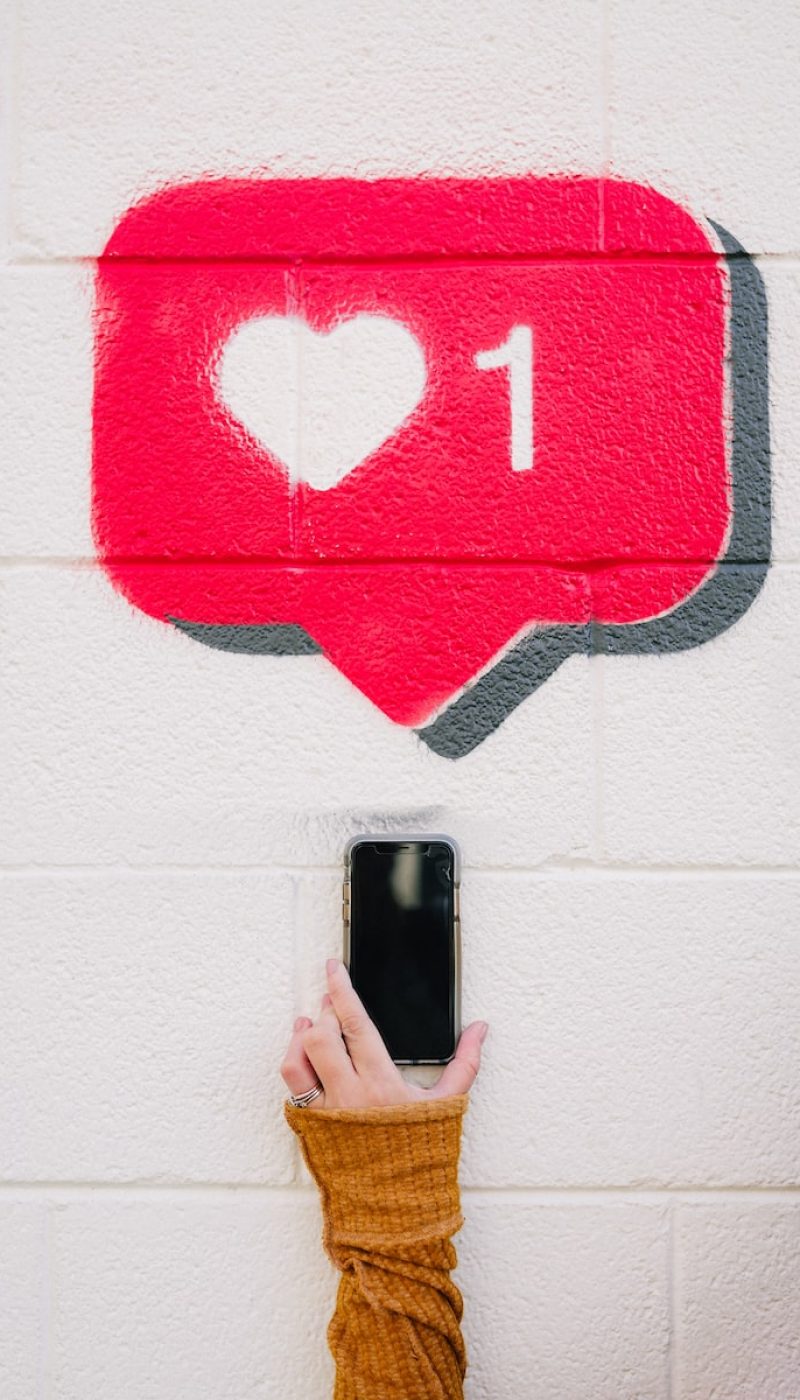 red and white love wall decor